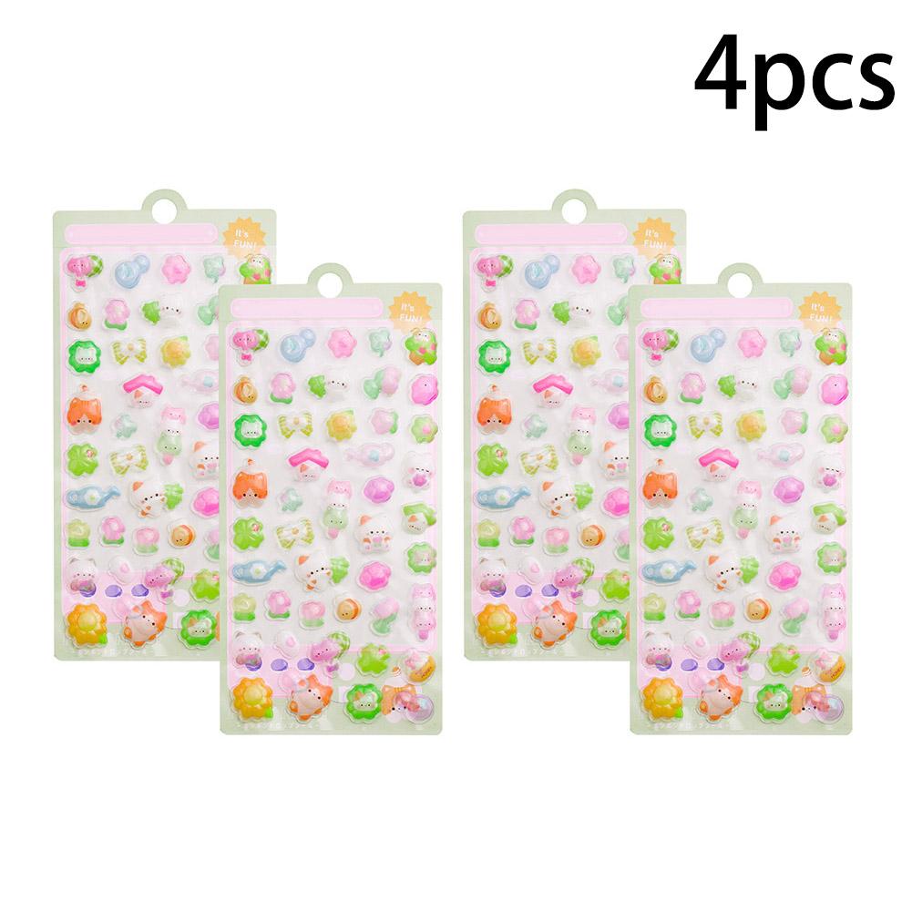 

Cartoon 3D Relief Drop Stickers Cute Animals Candy Ghost Scrapbooking Diy Journal Stationery Sticker Deco School Office Supplies