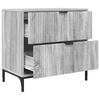 Nightstand Gray Sonoma 63.5 x 36 x 61 cm Particleboard