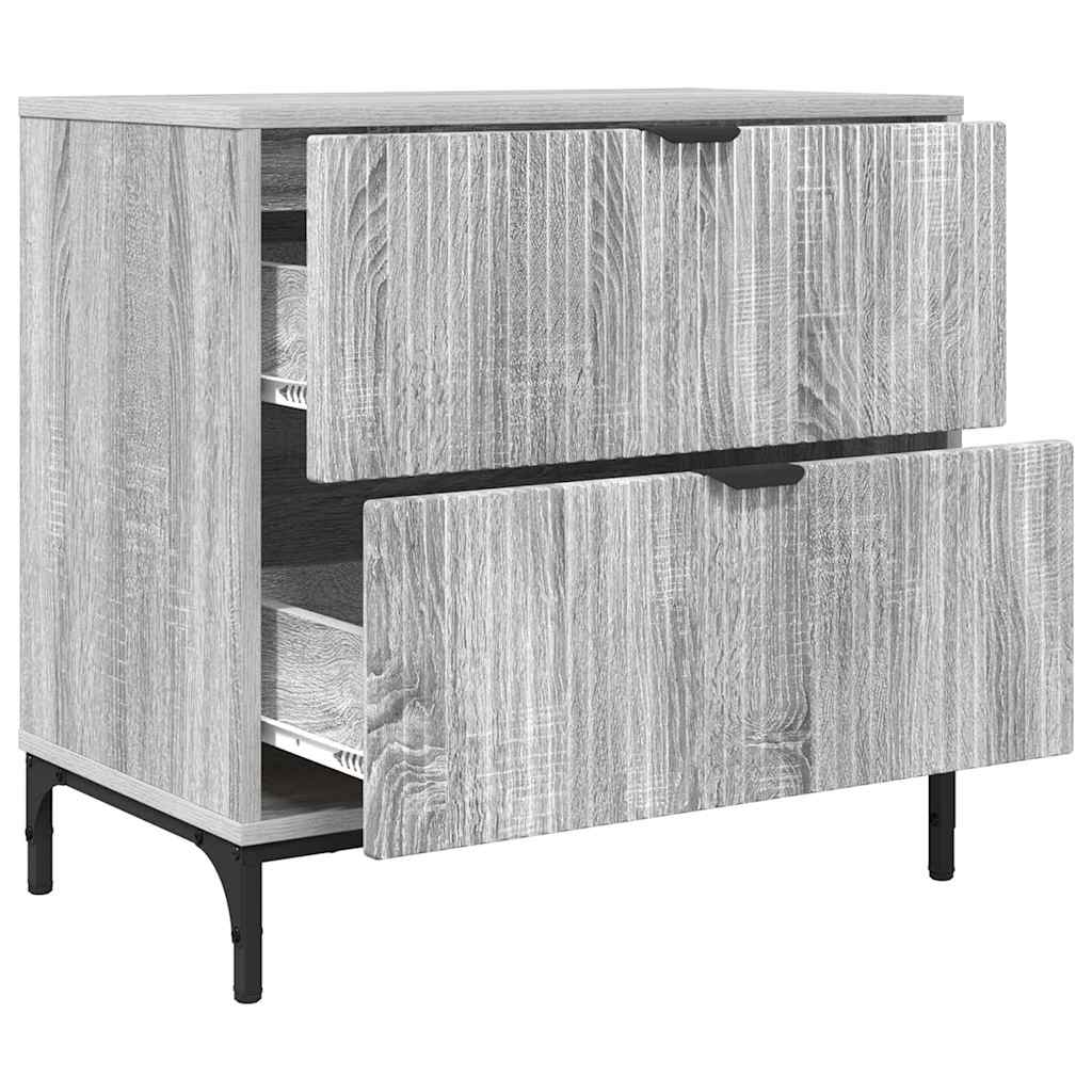 Nightstand Gray Sonoma 63.5 x 36 x 61 cm Particleboard