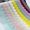 4Meters/lot 5.5cm Wide Cotton Cloth Lace Fabric Floral Embroidered Lace Cloth Trimming Dress Costume Girl Bowknot Material