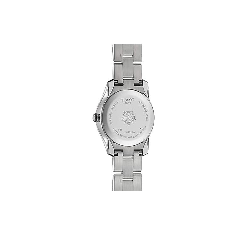 Tissot Quarzwerk 30m Wasserdichtigkeit Damenuhr Weißes Zifferblatt Edelstahlgehäuse T112.210.11.031.00