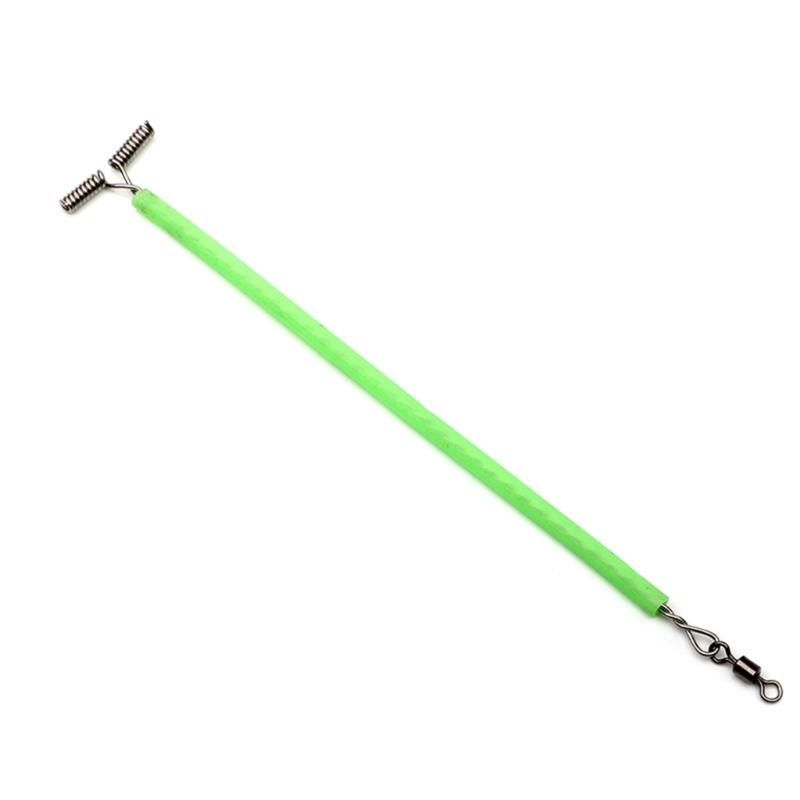 20Pcs/set Luminous Tube Fishing Rigs with Rolling Swivels T-Shape Balance 3 Way Arm Connector Fishing Line Making Tackle