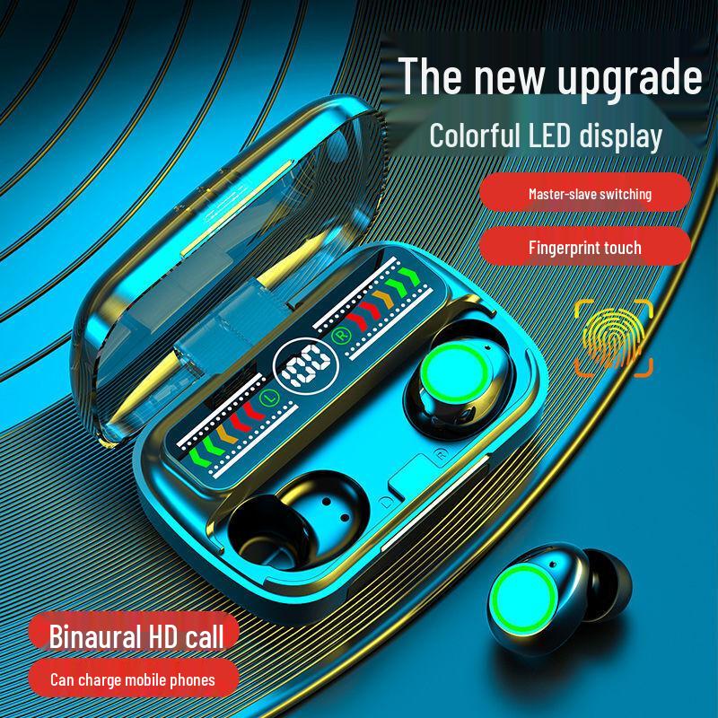 M100 Bluetooth Earbuds: High-Quality Sound, Long Battery Life, Noise-Cancelling Calls, Gaming Low Latency, Digital Display