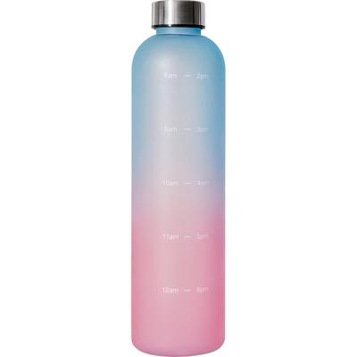 [ Exclusive] Wahei Phrases Water Bottle with Scale,1 Liter,Mixed Water Bottle,My Bottle,Sports Bottle,BPA Free,Unbreakable,Light AMH-1628