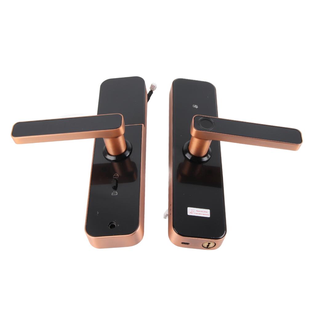 Wi?Fi Smart Door Lock with Touch Panel Fingerprint Keys APP Card Unlock for Home Office Security