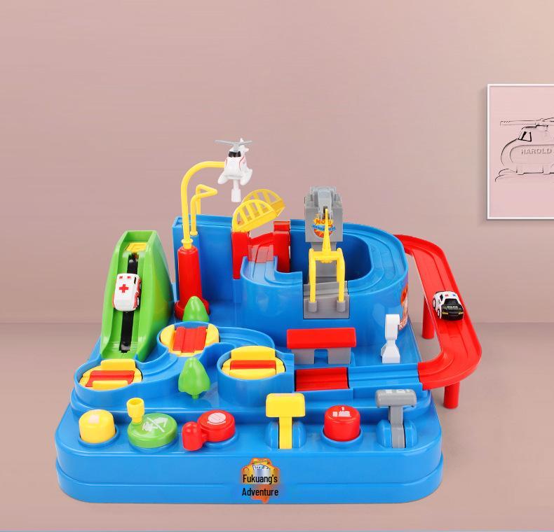 Kids' Adventure Track Toy Car Set - Educational Train Gift
