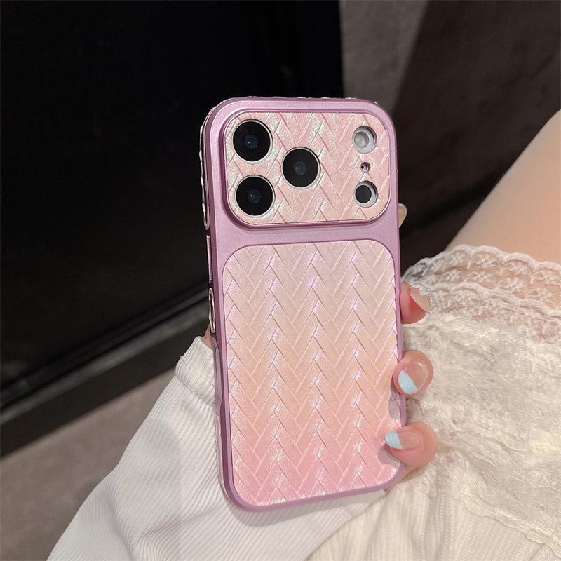 Gradient Diamond Grid Drop-Proof Case for iPhone 16 Pro Max and Apple I15 PRO.