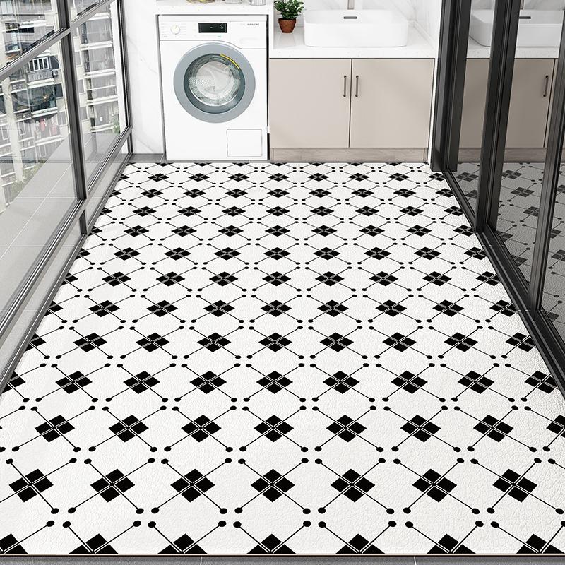 Balcony PVC Carpet Waterproof Non-slip Leather Floor Mat Can Be Cut Easy To Clean Foot Mats Large Area Home Decoration Rug