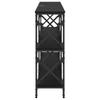 Console Table Black Oak Look 156 X 28 X 80.5 Cm