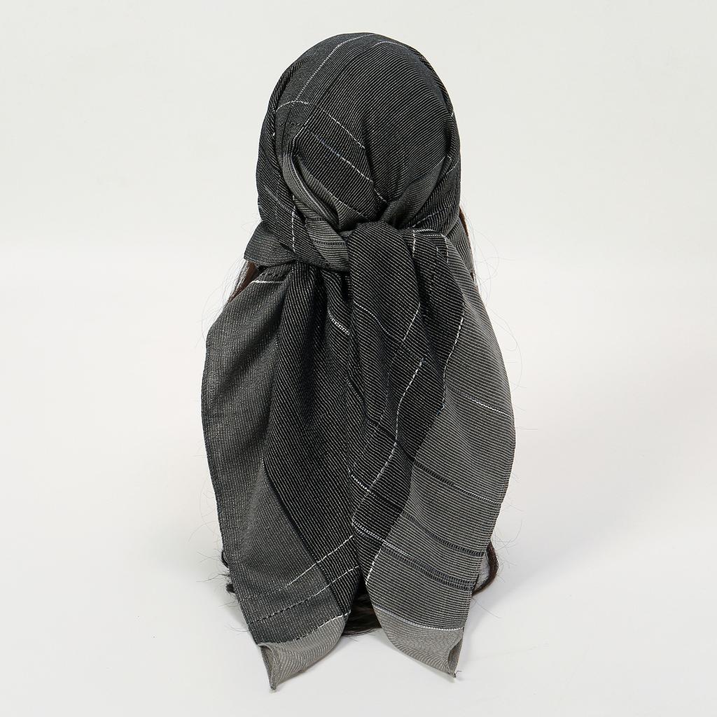 100*100cm Muslim Square Scarf Plaid Pattern Hijab Scarf Woman Muslim Hair/Headwraps Fashion Femme Turban Ramadan Headscarf