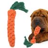 Braided Cotton Rope Carrot Rope Toy Carrot Shaped Pet Rope Knot Toy Dog Chew Toy  Daily Chewing