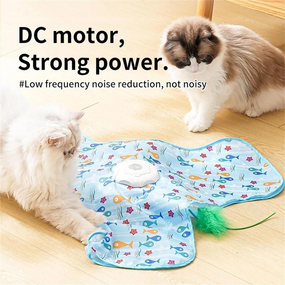 Motion Activated Smart Cat Moving Concealed Feathers Self Soothing Hide and Seek Rechargeable Pet Cover Hide and Seek Play