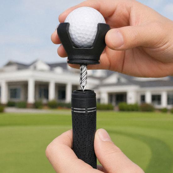 Yousheng Portable Golf Ball Retriever, 3-Prong Golf Ball Grabber Picker, Putter Grip Golf Ball Sucker Pickup Tool, Golf