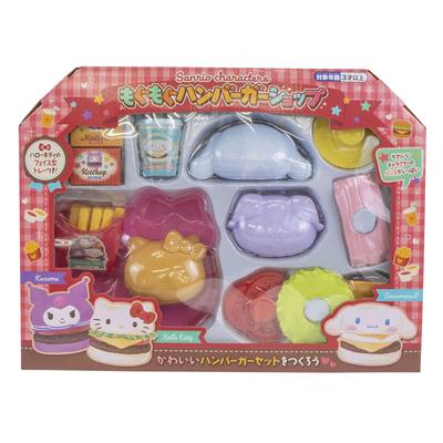 Maruka Sanrio Characters Mogu Mogu Hamburger Shop Toy, Pretend Play for Ages 3 and Up, 197932