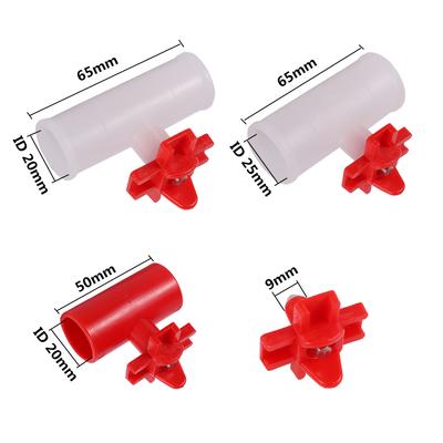 5 Pièces Abreuvoir Automatique à Pipette pour Poulets Forme Croisée Poules Cailles Oiseaux Abreuvoirs Eau Volaille S'applique Tuyau PVC DE 20/25mm