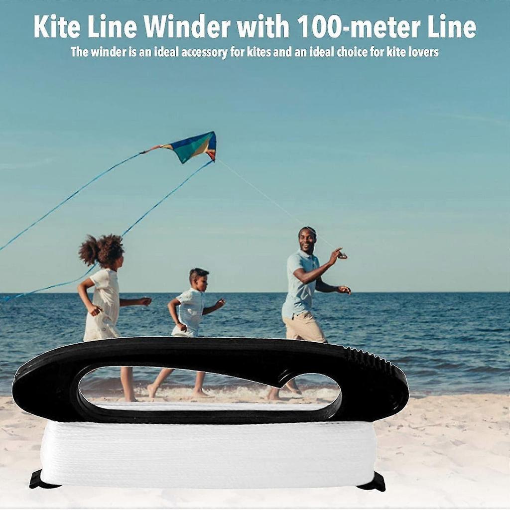 Rope Reel With Kite Cord, Cable Winch Rope Pulley, Kite Cord, Flying Kite Polyline With Twisted Board, Outdoor Sports Tool (5pcs, Black)