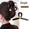 Elegante Schwarze Strass-Haarklammer - Großes High-End-Accessoire