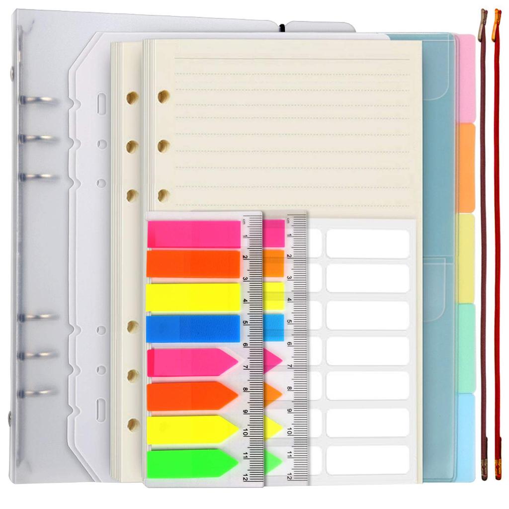 LEOBRO System Planner System Planner A5 Set of Refill PP Color Clear Sticky Note Horizontal 6 Transparent Business For Memo PP Set, Refill, Size, 2,