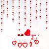 Rose-Gold Pink Burgundy-Red Party-Decorations Garland - 52Ft Heart Paper Streamers Banner, Valentines Mothers Day Bachelorette Bridal Shower