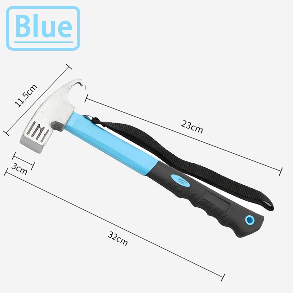 

1 шт. Портативный молоток для палатки из углеродистой стали, молоток для колышков, экстрактор, съемник, инструмент для навеса, многофункциональный инструмент синий
