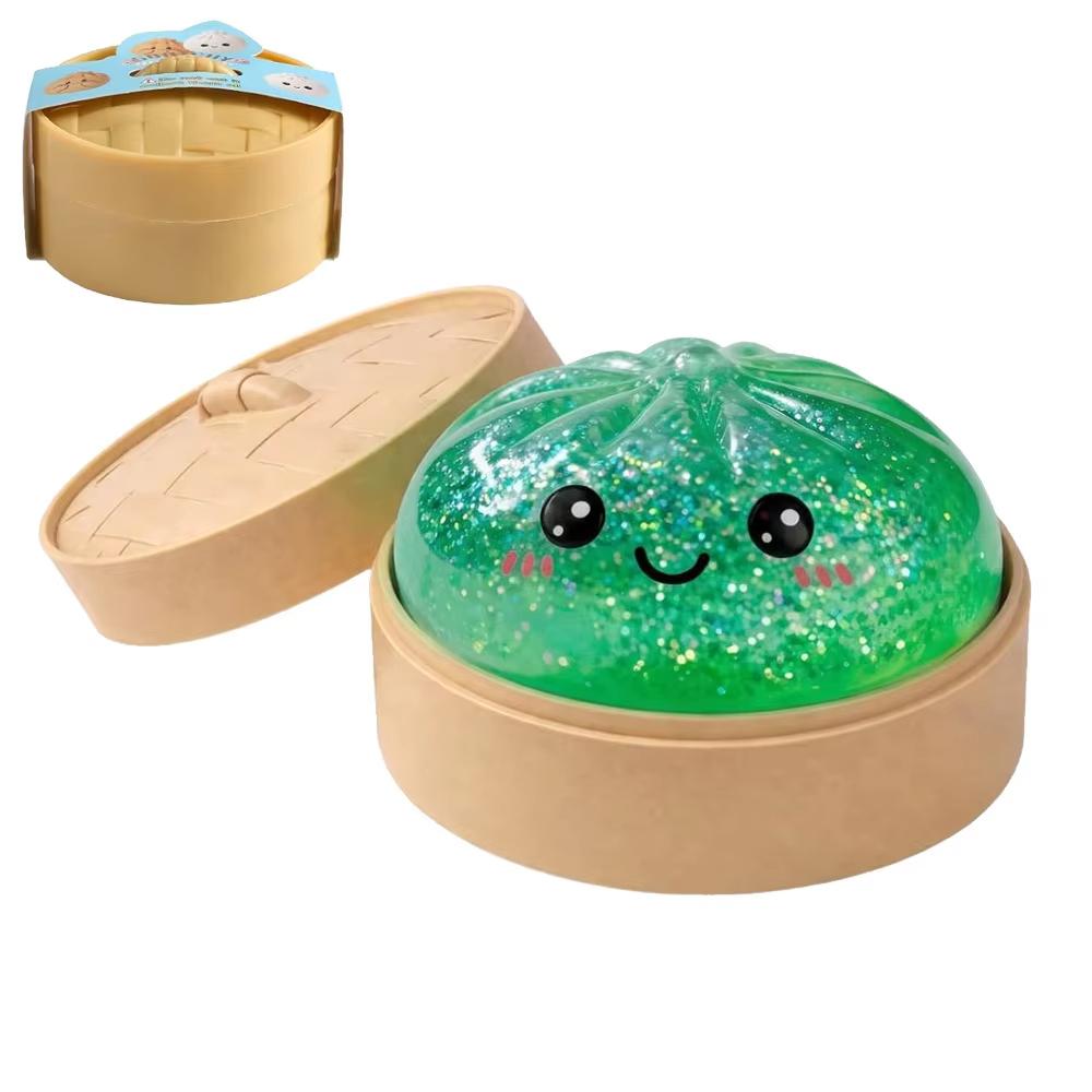 Übergroße Glitzer-Knödel-Squishies Weiches Langsam Rückprallendes Sensorisches Quetschspielzeug Linderung von Angst Fidget Stressball Bürogeschenke