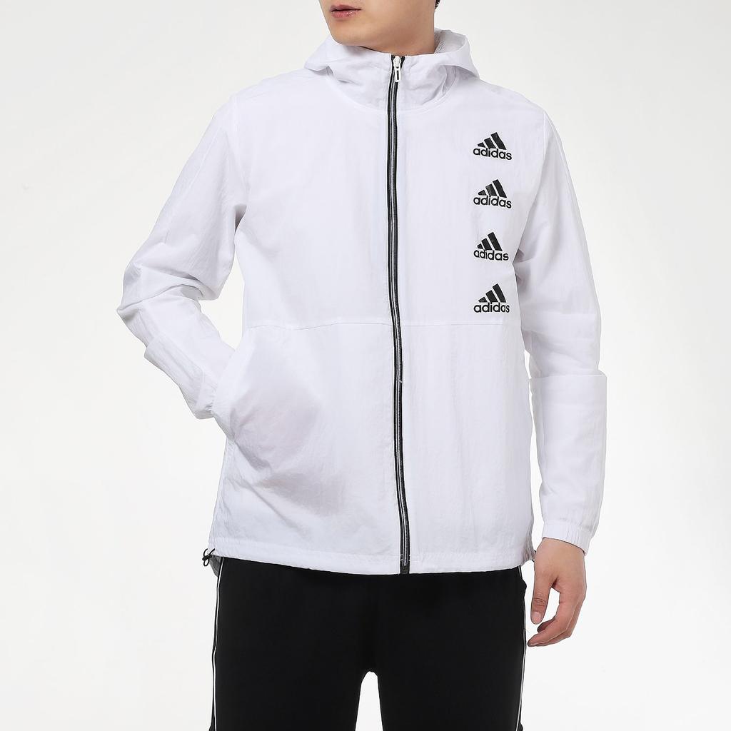 Adidas Jackets Men's White Hooded Moderate Other GK9419