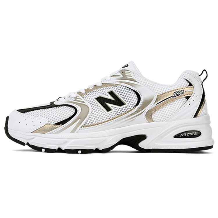 New Balance Nb 530 Series Retro Comfortable Mesh Fabric Synthetic Leather Low-Top Casual Running Shoes Unisex sneaker White Black MR530UNI