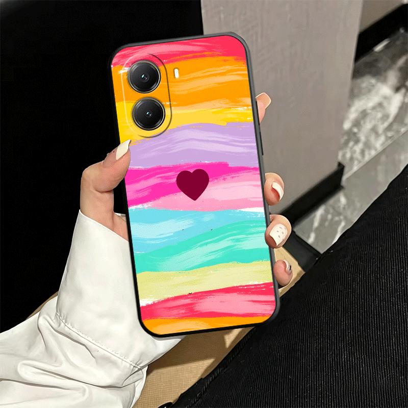 Rainbow Gradient Love Desgin Soft Phone Case for Xiaomi Poco X5 X6 X7 X8 Pro Max X3 F7 F8 Ultra M8 M7 M6 M5 Redmi 15 15C 14C 13C