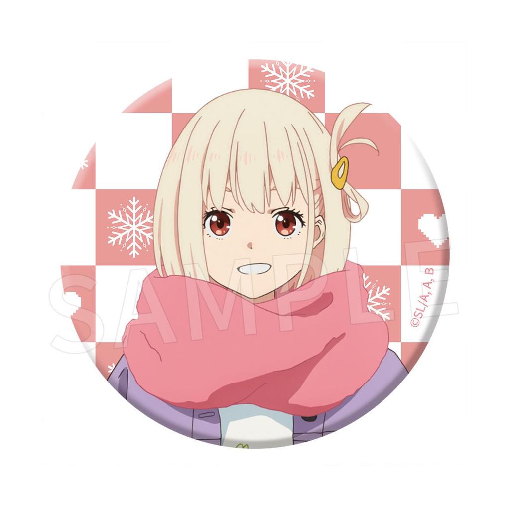 Genuine Lycoris Recoil Four Seasons Double Flash Badge: Kisaragi Chisato & Inoue Takina