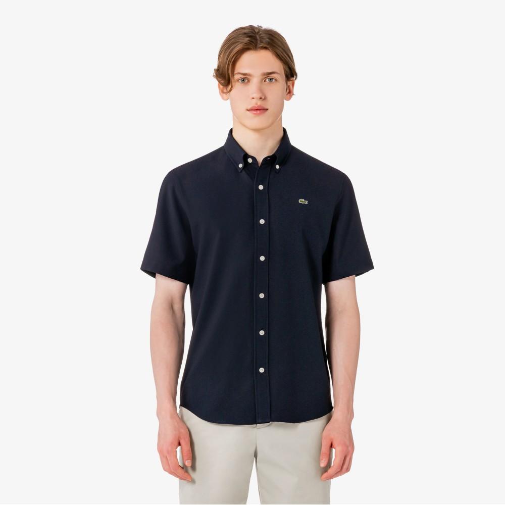 [Lacoste] Мужская трикотажная рубашка с коротким рукавом CH440E-56G166 40