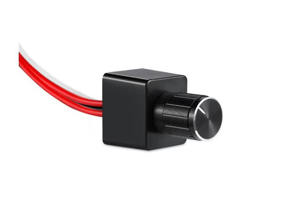 12V 60W High-Side LED Dimmer Switch with Manual Knob - PWM Regulator for Single Color, Ideal for RVs, Vans, Trucks, Boats, 5A.