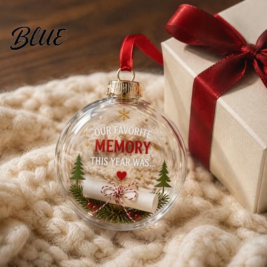 DIY Craft Ornaments for Holidays 3D Clear Ball Christmas Ornament Holiday Message Keepsake Acrylic Party Supplies Tree Hanging Decoration
