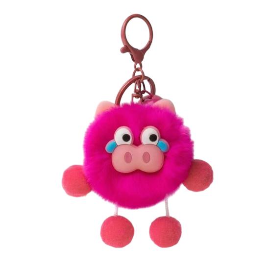 Keychain Cartoon Plush Doll Charm Decorative Keychain Soft Stuffed Toy Key Holder Backpack Bag Accessory