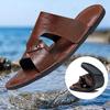 Plus Size 50 Fashion Men Soft Bottom Sandals Solid Color Open Toe Leather Walking Shoes New Beach Breathable Antiskid Slippers