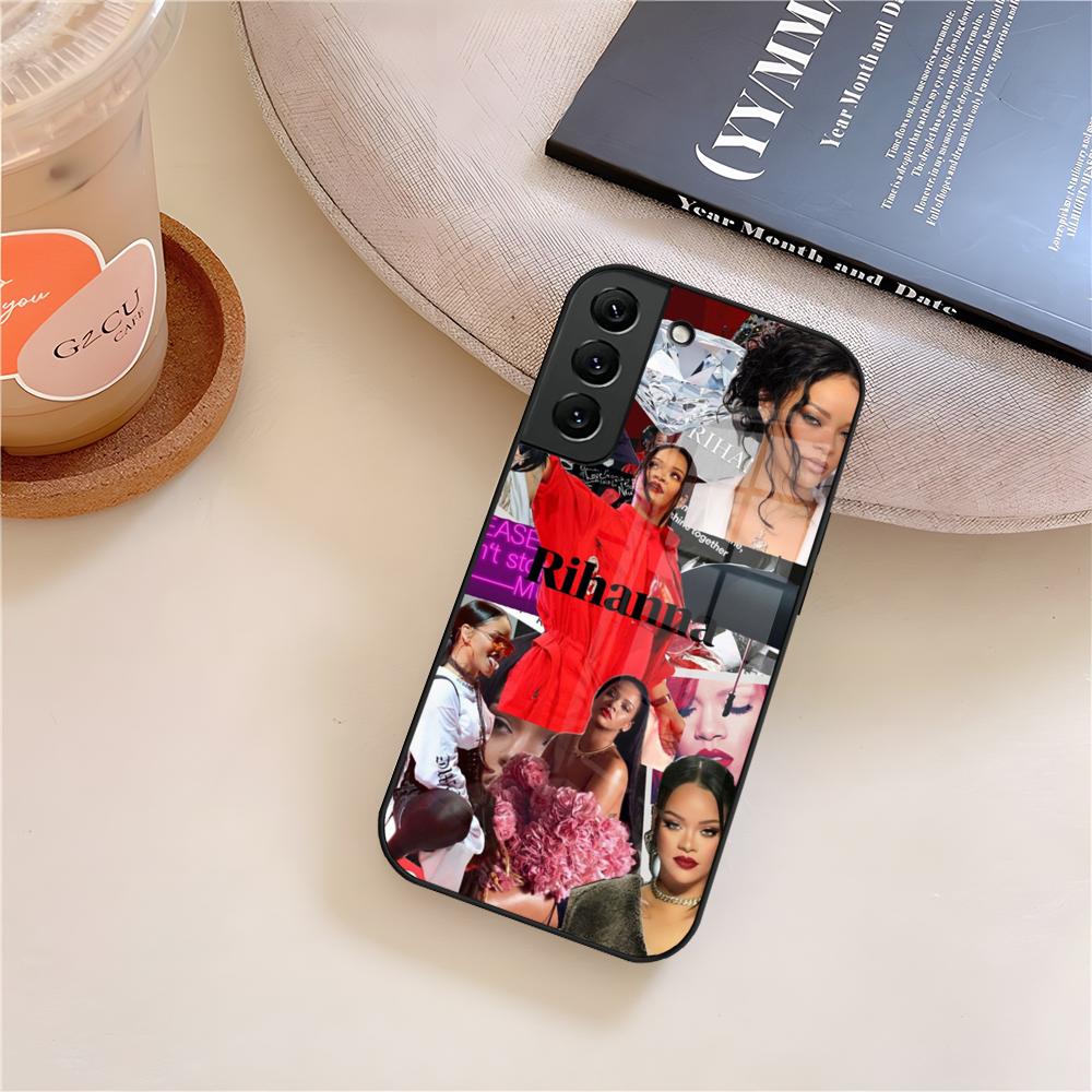 R-Rihanna Singer Phone Case Glass For Samsung Galaxy S26 S25 S23 S24 S21 S22 S20 Ultra Fe Plus A15 A14 Cover