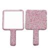 High-Quality Heart-Shaped Crystal Handle Rhinestone Makeup Mirror