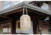 Solar Chinese Bamboo Rattan Weave Lantern - Spring Festival Outdoor Hanging Decoration for Balcony, Garden, and Courtyard.