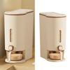 Press Rice Dispenser with Measuring Cup Transparent Window Detachable Sealed Grain Storage