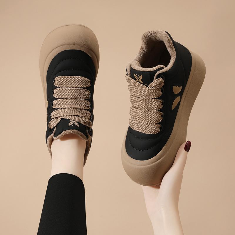 

Bread shoes women s new autumn and winter fashion versatile high-top casual shoes platform heightening board shoes sports shoes 35