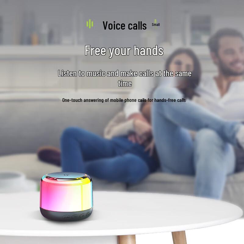 HP S02 Portable Mini Bluetooth Speaker with Dazzling Light Effects CN plug (adapter included)