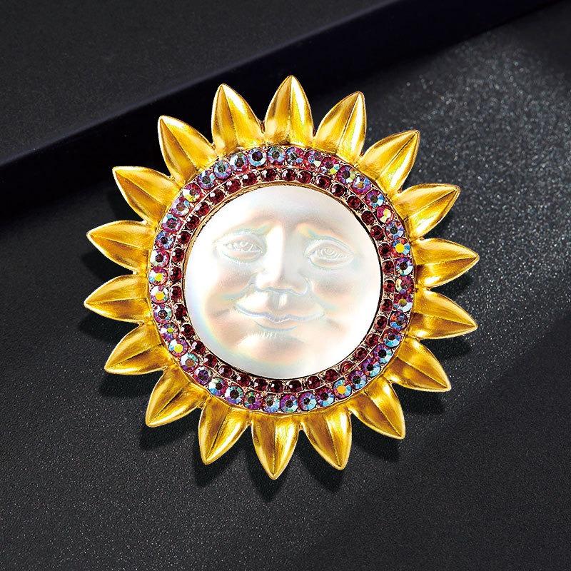 High End Fashion Alloy Drip Sunflower Brooch, Daisy Bee Brooch, Brooch, Suit Accessories