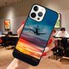 Airplane Sunrise Aircraft Phone Case For iPhone 17 Air 13 12 14 15 16  For Apple iPhone 17 Air Pro Max Plus Coque