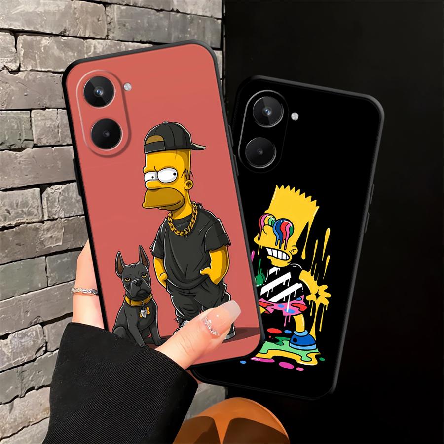 The S-simpsons Cartoon Phone Cover Case for Realme GT Master Neo2 12 14 C15 C12 P3 Ultra C21 Nazro 50 50i 11 Pro C25 C33 C35 C53