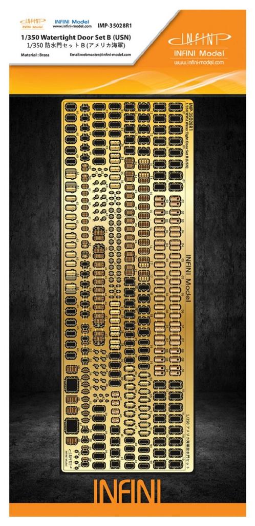 Infini Model IMP Series WWII US Navy Watertight Doors Etching Parts for Ships Plastic Model Parts IMP3528 1/350