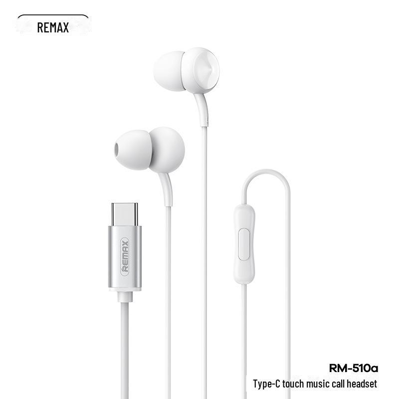 Remax In-Ear Headphones with Mic and Wired Control for Apple & Android, Heavy Bass