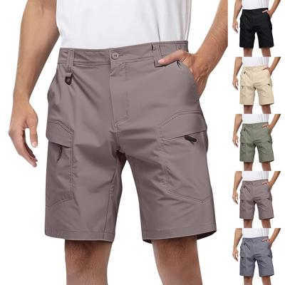Men's Summer Loose Outdoor Sports Multi-Pocket Cargo Shorts Casual Pants Quarter Pants