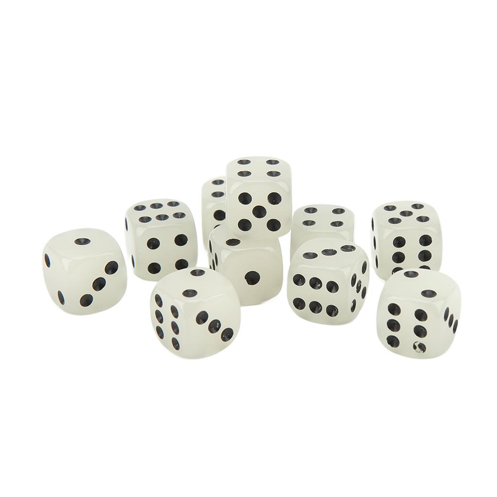 20 STÜCKE Würfelwürfel Leuchtend Große Größe Kunststoff mit Schwarzen Punkten 6-seitige Würfel für Bar-Tischspiel