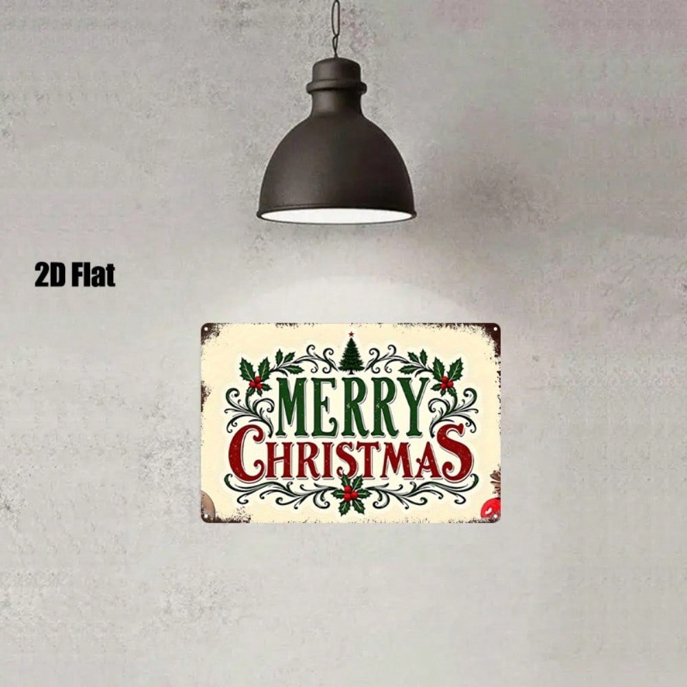 Vintage Metal Tin Sign Christmas Wall Decor Rustic Pub Bar Kitchen 8x12 Inch