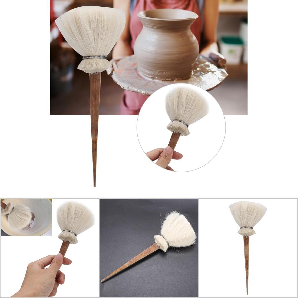 Pottery Art Cleaning Brush Clay Ceramic Water Replenishing Brushing Modeling Tool (Medium)