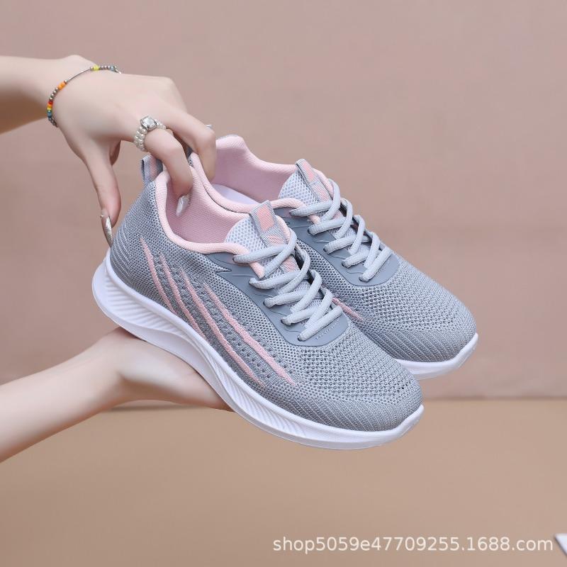 Fashion Women's Lightweight Running Shoes Summer Breathable Lace-Up Gym Walking Training  Cushioned Sole Non Slip Fatigue Relief Casual